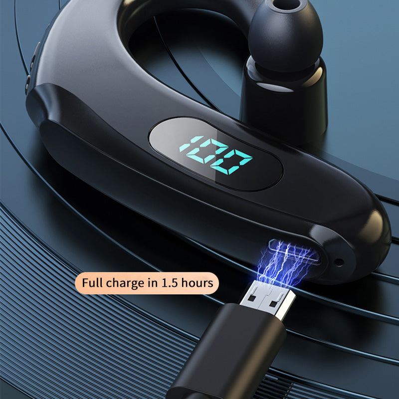 Q20 Wireless Bluetooth Headphones with LED Digital Display Single Ear Hook Earphones Q20 Wireless Bluetooth Headphones with LED Digital Display Single Ear Hook Earphones